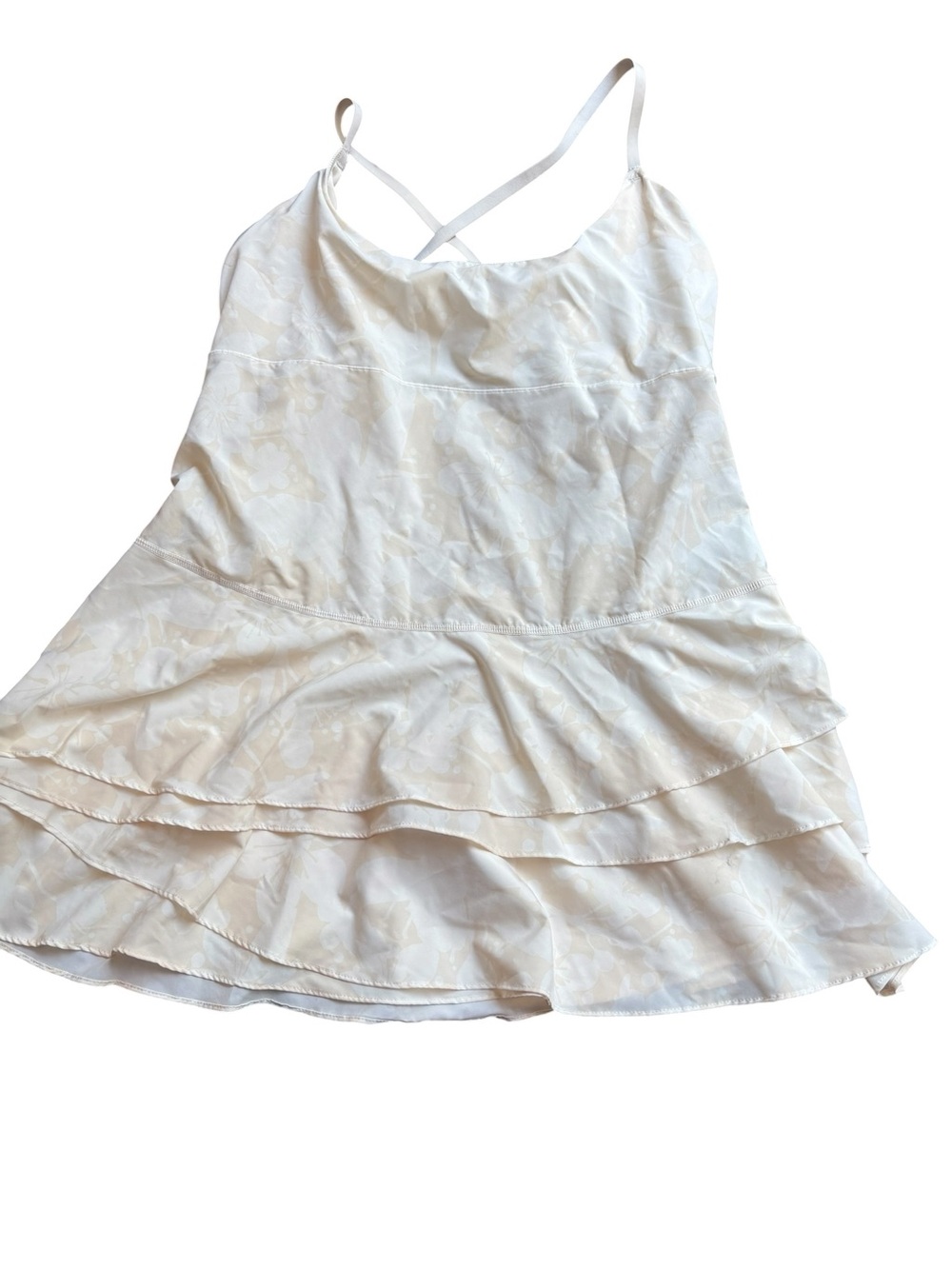 aerie Cream Tiered Mini Dress